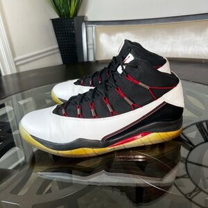 Nike Air Jordan Prime Flight Men Shoes Size 12, White/Gym Red/Black